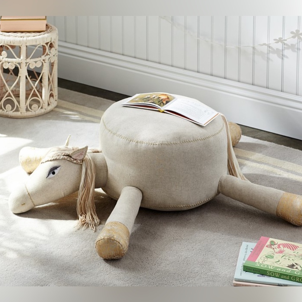 ✨HOST PICK✨ Pottery Barn Kids Linen Horse Pouf